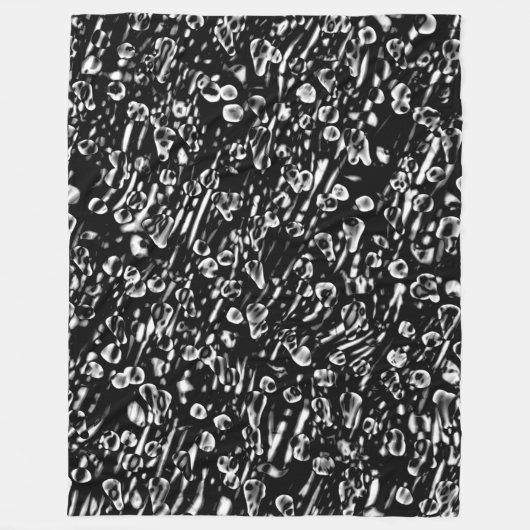 Abstrakt 1908/19 - 08 - Schwarz/Weiß Fleecedecke (Vorderseite)