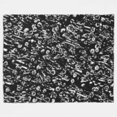 Abstrakt 1908/19 - 08 - Schwarz/Weiß Fleecedecke (Vorderseite (Horizontal))