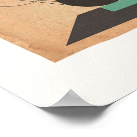 Abstrakt 1 Bauhaus Poster (Ecke)