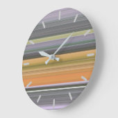 Abstrakt #1: Gelb und grau Große Wanduhr (Winkel)