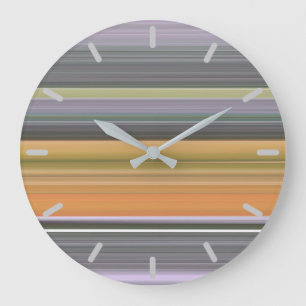 Abstrakt #1: Gelb und grau Große Wanduhr