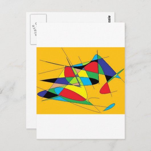 Abstrakt 1 postkarte (Vorne/Hinten)