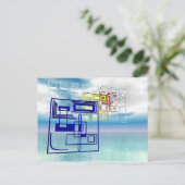 Abstrakt 1 postkarte (Stehend Vorderseite)