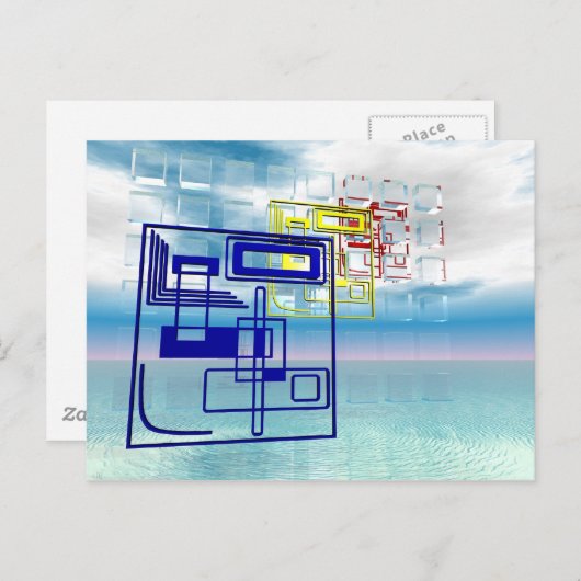 Abstrakt 1 postkarte (Vorne/Hinten)