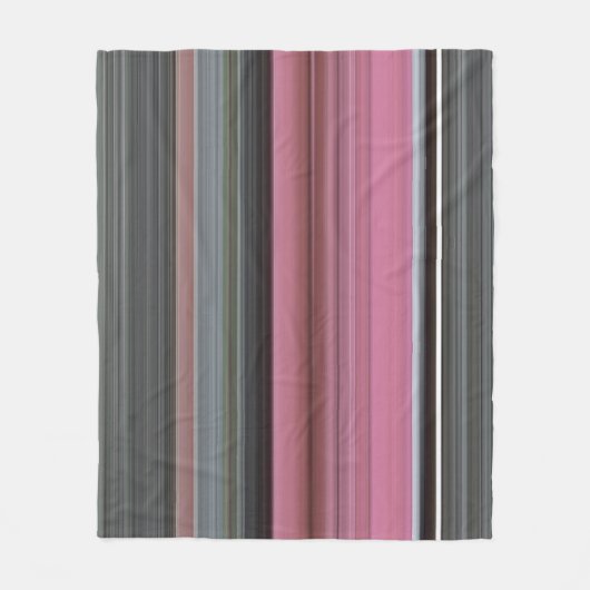 Abstrakt #1: Rosa und grau Fleecedecke (Vorderseite)