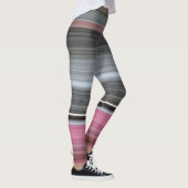 Abstrakt #1: Rosa und grau Leggings (Rechts)