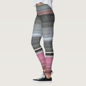 Abstrakt #1: Rosa und grau Leggings (Links)