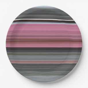 Abstrakt #1: Rosa und grau Pappteller