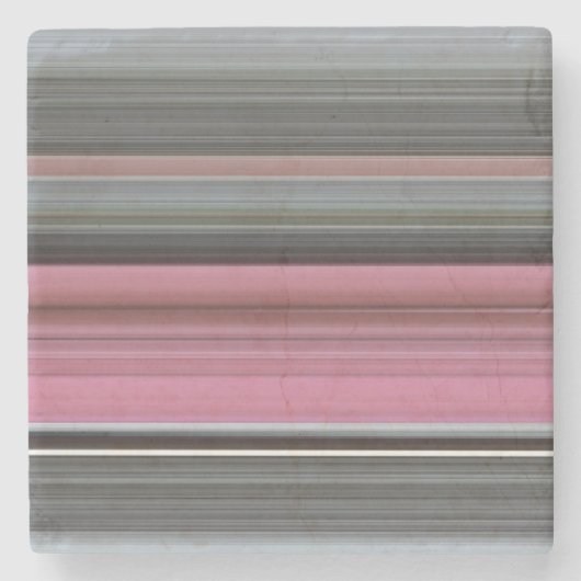 Abstrakt #1: Rosa und grau Steinuntersetzer (Vorderseite)