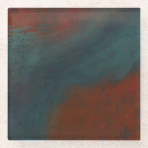 Abstrakt 1: Rot und Blues Glasuntersetzer