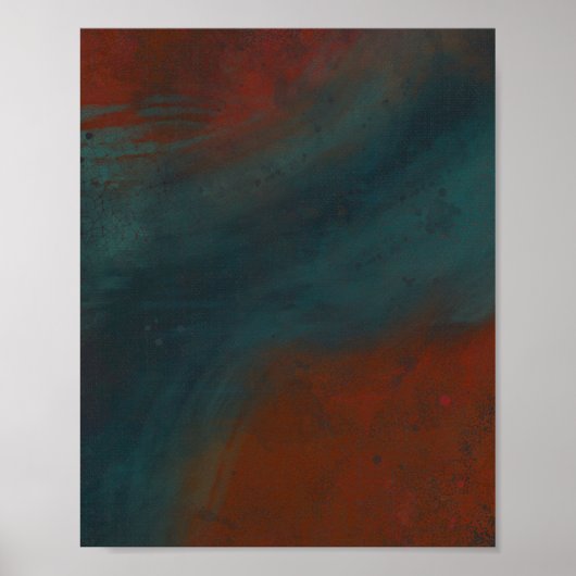 Abstrakt 1: Rot und Blues Poster (Vorne)