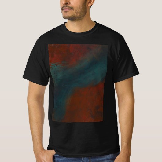 Abstrakt 1: Rot und Blues T-Shirt (Vorderseite)