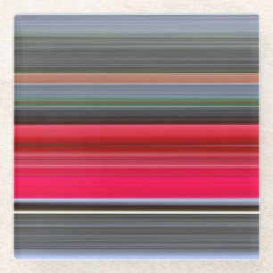 Abstrakt #1: Rot und Grau Glasuntersetzer