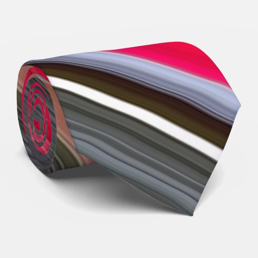 Abstrakt #1: Rot und Grau Krawatte (Gerollt)