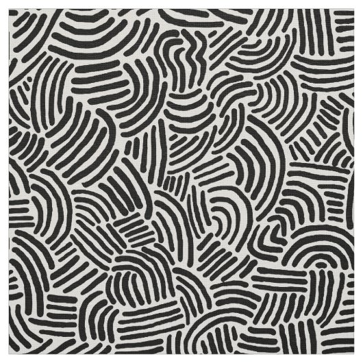 Abstrakt 200923 - Schwarz auf Weiß Stoff (Muster)