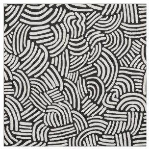 Abstrakt 200923 - Schwarz-Weiß Stoff