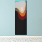 Abstrakt 20529 - farbenfroher Retro-Stil Leinwanddruck (Insitu (Holzboden))