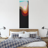 Abstrakt 20529 - farbenfroher Retro-Stil Leinwanddruck (Insitu (Schlafzimmer))