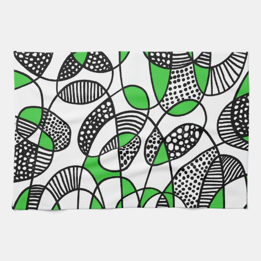 Abstrakt 211216 - Grün des Frühlings Geschirrtuch (Horizontal)
