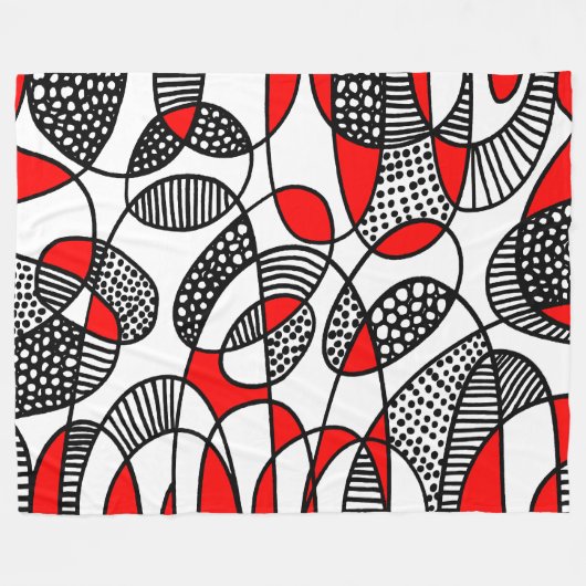 Abstrakt 211216 - Rot Fleecedecke (Vorderseite (Horizontal))
