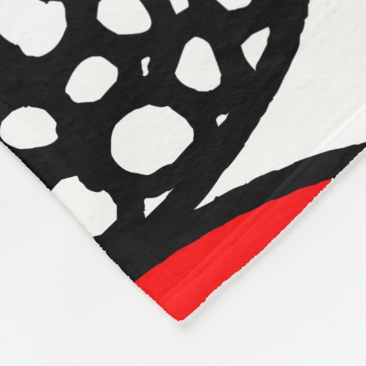 Abstrakt 211216 - Rot Fleecedecke (Ecke)