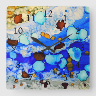Abstrakt 23 quadratische wanduhr