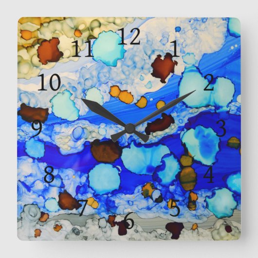 Abstrakt 23 quadratische wanduhr (Vorderseite)