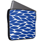 Abstrakt 250713 - Navy Blue on White Laptopschutzhülle (Vorne Rechts)