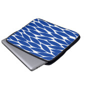 Abstrakt 250713 - Navy Blue on White Laptopschutzhülle (Vorne Knopf)