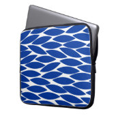 Abstrakt 250713 - Navy Blue on White Laptopschutzhülle (Vorderseite Links)
