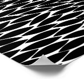 Abstrakt 250713 - Schwarz/Weiß Poster (Ecke)