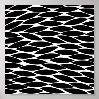 Abstrakt 250713 - Schwarz/Weiß Poster