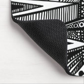 Abstrakt 25 - Schwarz und Weiß Mousepad (Ecke)