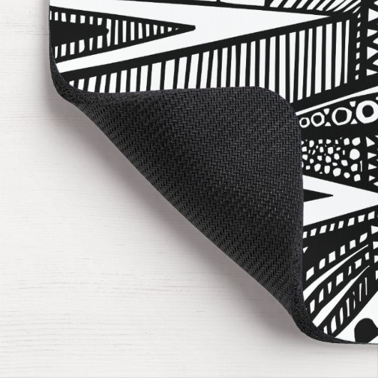 Abstrakt 25 - Schwarz und Weiß Mousepad (Ecke)