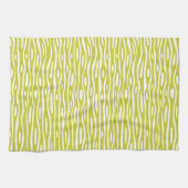 Abstrakt 280314 - Bananengelb auf Weiß Geschirrtuch (Horizontal)