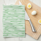 Abstrakt 280314 - Bleigrün auf Weiß Handtuch (Viertel Falte)