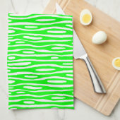 Abstrakt 280314 - Grün auf Weiß Handtuch (Viertel Falte)