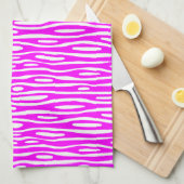 Abstrakt 280314 - Magenta auf Weiß Handtuch (Viertel Falte)