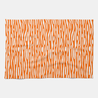 Abstrakt 280314 - Orange auf Weiß Küchentuch