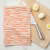 Abstrakt 280314 - Peach on White Küchentuch (Viertel Falte)