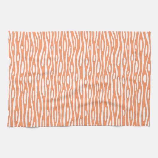 Abstrakt 280314 - Peach on White Küchentuch (Horizontal)