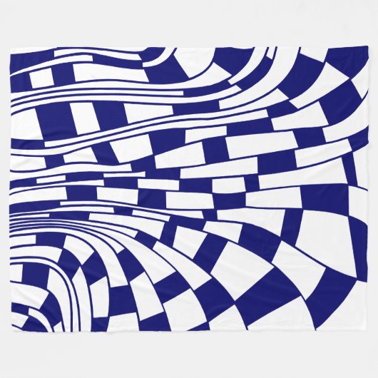 Abstrakt 290417 - Dunkelblau auf Weiß Fleecedecke (Vorderseite (Horizontal))