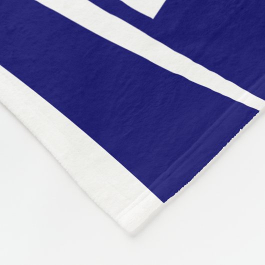 Abstrakt 290417 - Dunkelblau auf Weiß Fleecedecke (Ecke)