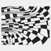 Abstrakt 290417 - Schwarz auf Weiß Fleecedecke (Vorderseite (Horizontal))
