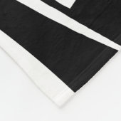 Abstrakt 290417 - Schwarz auf Weiß Fleecedecke (Ecke)