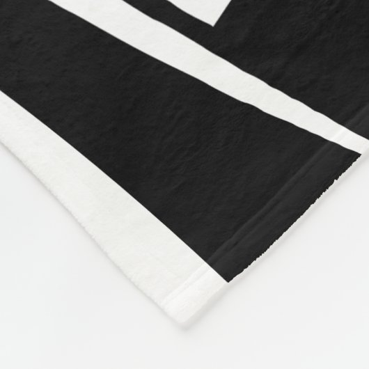 Abstrakt 290417 - Schwarz auf Weiß Fleecedecke (Ecke)