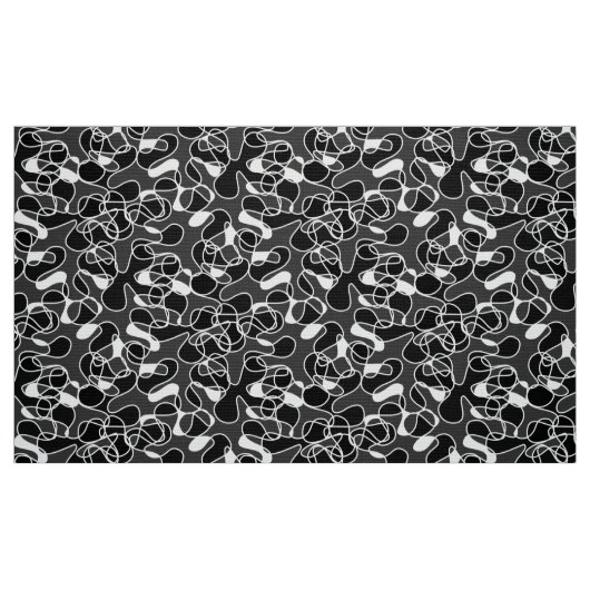 Abstrakt 290523 Schwarz/Weiß Stoff (Fat Quarter (45,7 x 55,9 cm))