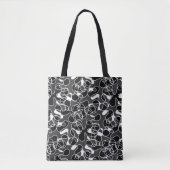 Abstrakt 290523 Schwarz/Weiß Tasche (Vorderseite)