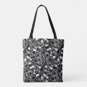 Abstrakt 290523 Schwarz/Weiß Tasche (Rückseite)