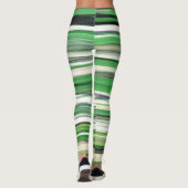 Abstrakt 2: Grüne Unschärfe Leggings (Rückseite)
